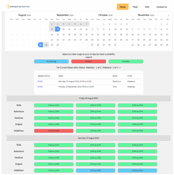 Boat Rental Software Booking Reservation Calendar